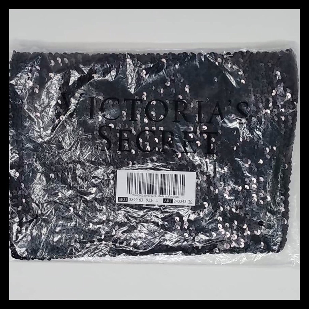 PINK Victoria’s Secret Bling Sequin Tube Top Black - Picture 3 of 3